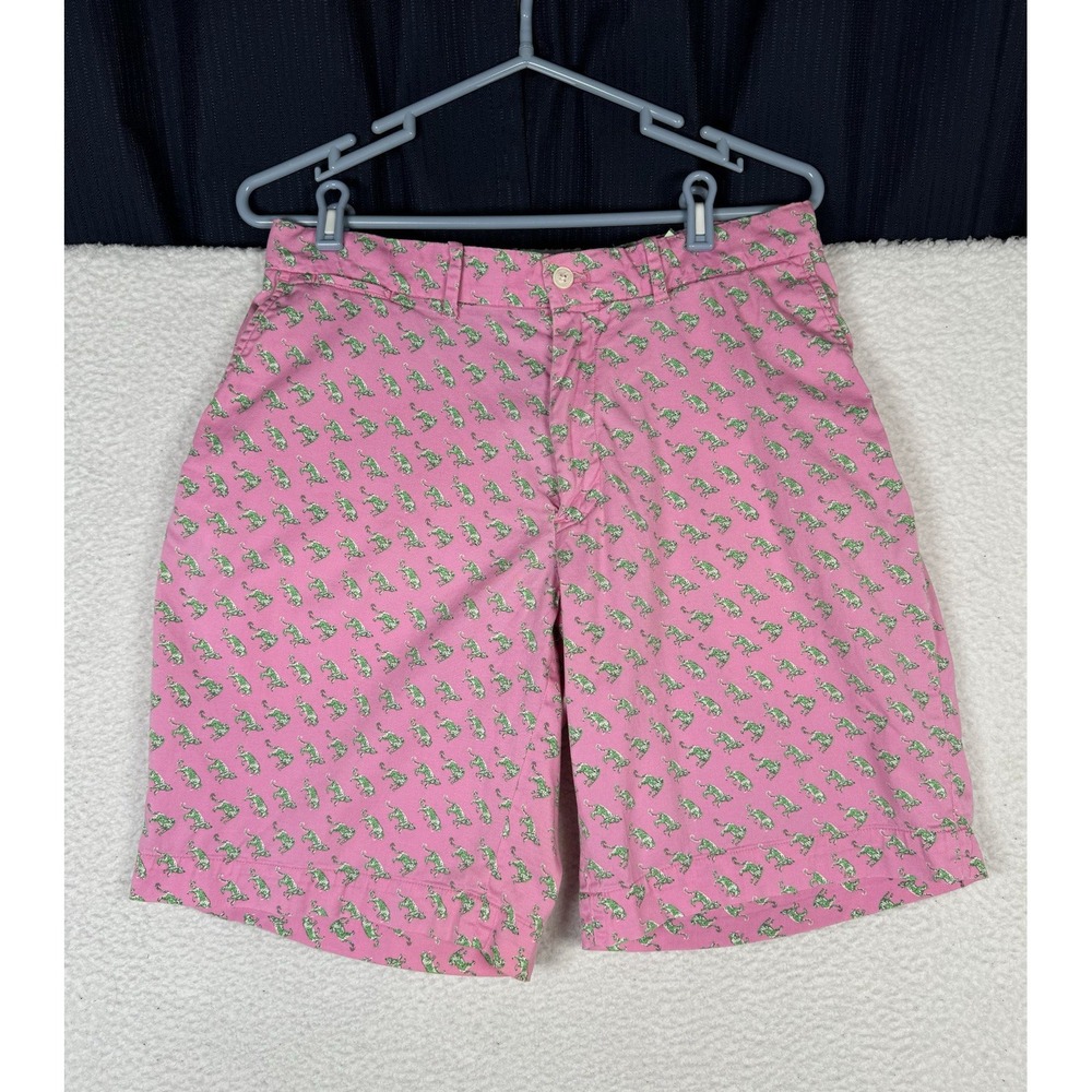 RALPH LAUREN POLO GOLF Short Pink w/ Green Animals - Men's 33 (Fits 31)